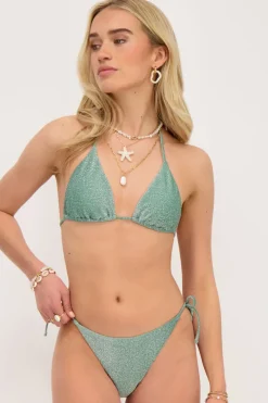 My Jewellery Haut De Bikini Triangle En Lurex Vert New