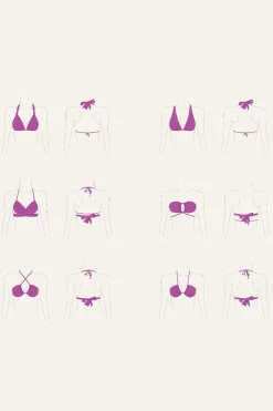 My Jewellery Haut De Bikini à Nouer Violet Discount