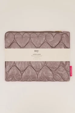 My Jewellery Housse Pour Ordinateur Avec Motif Cœur Gris foncé Best