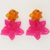 My Jewellery Island Boucle D'oreille Avec Deux Fleurs Roses Outlet