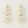 My Jewellery Island Boucles D'oreilles Avec Fleurs Blanches Et Perles Clearance