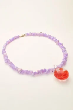 My Jewellery Island Collier De Perles Lilas Avec Fleur Online