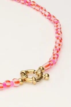 My Jewellery Island Collier De Perles Rouges Avec Fermoir Discount