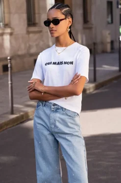 My Jewellery Jean En Denim Avec Perles Outlet