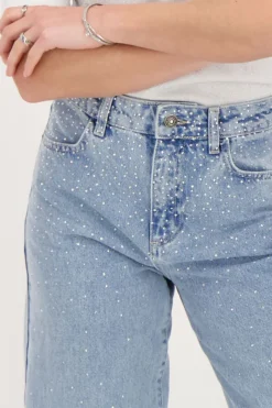 My Jewellery Jean Large Bleu Avec Strass Outlet
