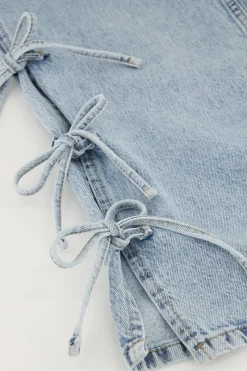 My Jewellery Jean Large Avec Nœuds Bleu clair Fashion