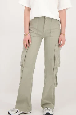 My Jewellery Jean Avec Poches Cargo Vert Outlet
