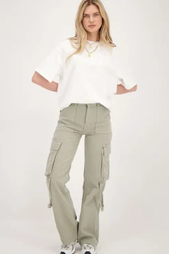 My Jewellery Jean Avec Poches Cargo Vert Outlet