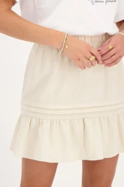 My Jewellery Jupe Avec Aspect Lin Beige Outlet
