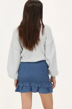 My Jewellery Jupe En Denim Bleu Avec Smock New