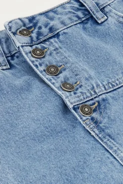 My Jewellery Jupe Midi En Denim Bleu Avec Boutons Sale