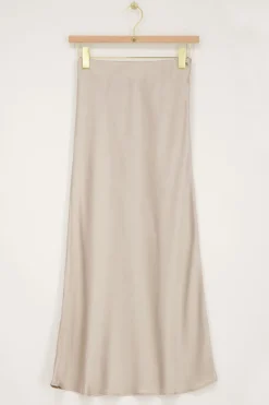 My Jewellery Jupe Midi En Satin Beige Online