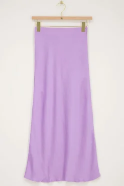 My Jewellery Jupe Midi En Satin Lilas Violet/Violet clair Online