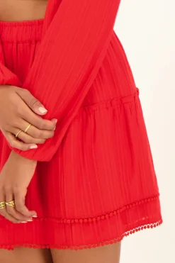 My Jewellery Jupe Avec Pompons Rouge Best