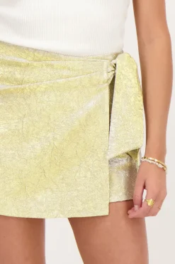 My Jewellery Jupe-culotte Dorée Avec Chevauchement New