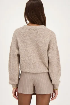 My Jewellery Jupe-short Beige à Fines Rayures Fashion