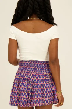 My Jewellery Jupe-short Bleu à Smocks Fashion