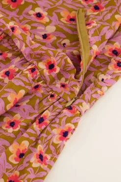 My Jewellery Jupe-short Lilas Plissée à Imprimé Floral Kaki Fashion