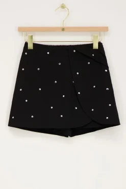 My Jewellery Jupe-short Noire Avec Clous Hot