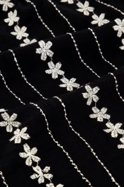 My Jewellery Jupe-short Noire Et Blanche Avec Broderie Best
