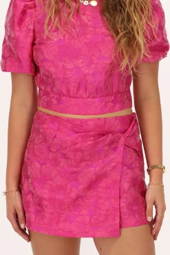 My Jewellery Jupe-short Portefeuille En Jacquard Rose New