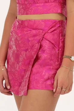 My Jewellery Jupe-short Portefeuille En Jacquard Rose New
