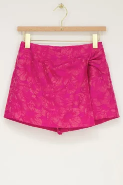 My Jewellery Jupe-short Portefeuille En Jacquard Rose New