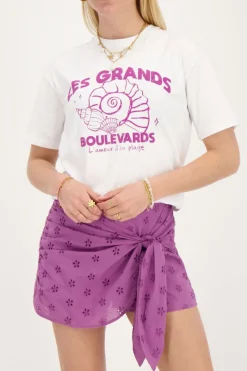 My Jewellery Jupe-short te Avec Broderie Florale Violet Hot