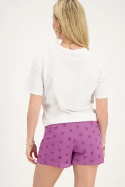 My Jewellery Jupe-short te Avec Broderie Florale Violet Hot