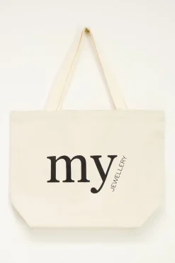 My Jewellery Large Tote Bag Beige Online