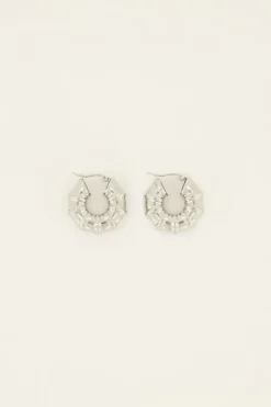 My Jewellery Larges Boucles D’oreilles Tendance Avec Arêtes Côtelées Best