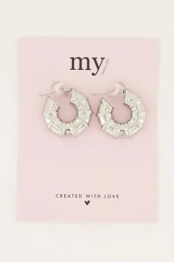My Jewellery Larges Boucles D’oreilles Tendance Avec Arêtes Côtelées Best