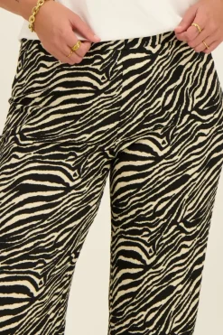 My Jewellery Legging Flare Zébré Noir & Blanc New