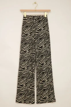 My Jewellery Legging Flare Zébré Noir & Blanc New