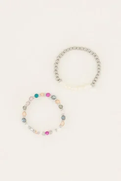 My Jewellery Lot De Bagues élastiques Avec Variété De Perles Online
