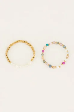 My Jewellery Lot De Bagues élastiques Avec Variété De Perles Online