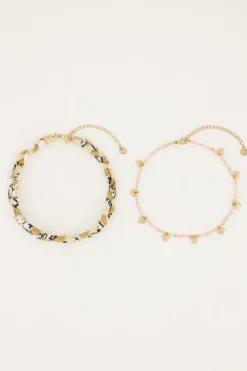 My Jewellery Lot De Bracelets De Cheville Beige Style Tressé Online