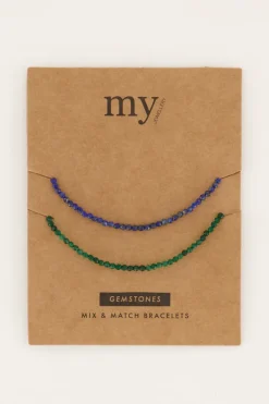 My Jewellery Lot De Bracelets Sertis D'une Pierre Précieuse Outlet