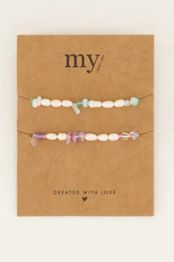 My Jewellery Lot De Bracelets Souvenir à Perles Fashion