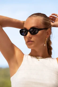 My Jewellery Lunettes De Soleil Ovales es Noir Clearance