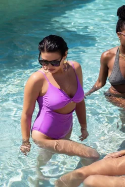 My Jewellery Maillot De Bain Violet Torsadé Clearance