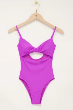 My Jewellery Maillot De Bain Violet Torsadé Clearance