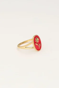 My Jewellery Maxi Bague Art Rose Avec Fleur Discount