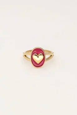 My Jewellery Maxi Bague Art Violette Avec Coeur Sale