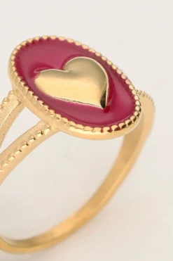 My Jewellery Maxi Bague Art Violette Avec Coeur Sale