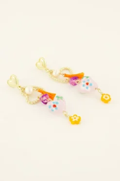 My Jewellery Maxi Boucles D'oreilles à Coeurs, Perles Et Pampille Sale