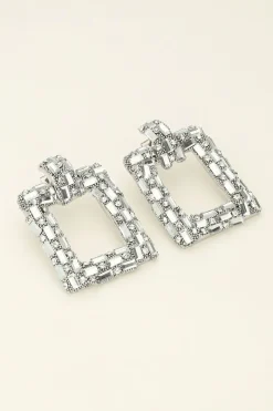 My Jewellery Maxi Boucles D'oreilles Carrées Argentées Universe Best