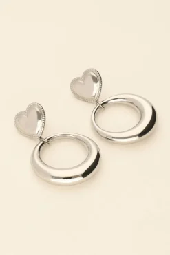 My Jewellery Maxi Boucles D'oreilles Coeur Et Anneau Best