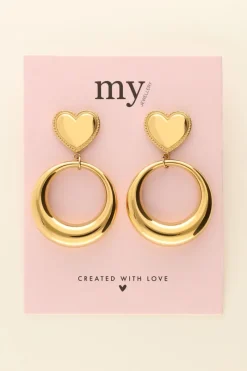 My Jewellery Maxi Boucles D'oreilles Coeur Et Anneau Best