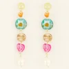My Jewellery Maxi Boucles D'oreilles Perles Et Pierres Sale